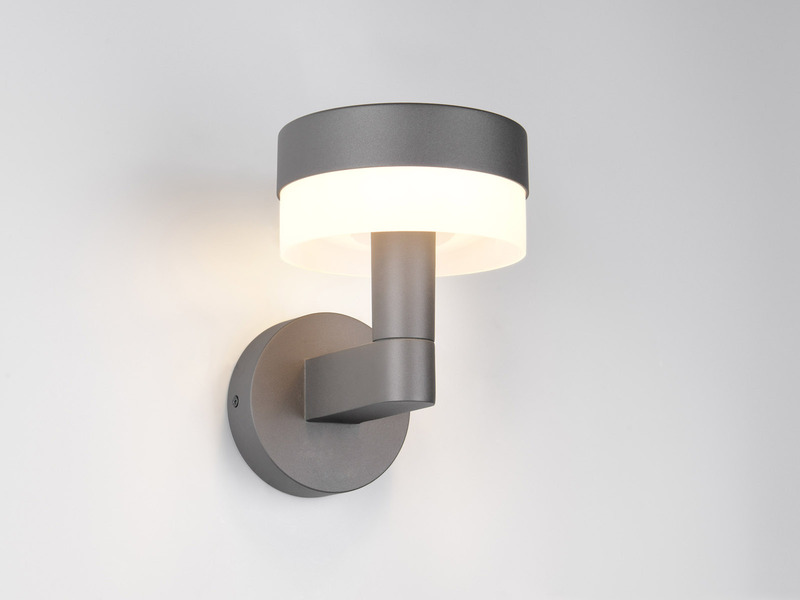 LED Außenwandleuchte MACKENZIE aus Aluminium in Anthrazit, H: 22cm