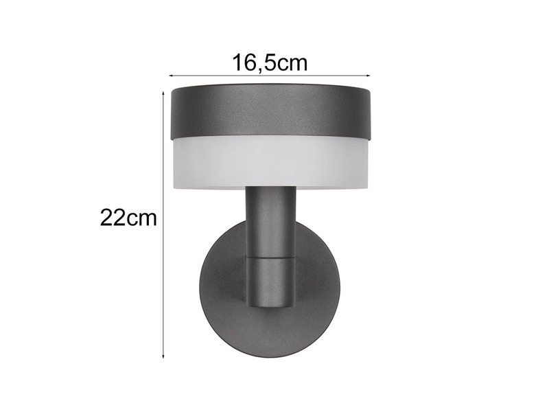 LED Außenwandleuchte MACKENZIE aus Aluminium in Anthrazit, H: 22cm