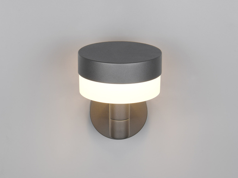 LED Außenwandleuchte MACKENZIE aus Aluminium in Anthrazit, H: 22cm