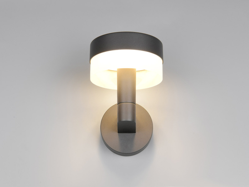 LED Außenwandleuchte MACKENZIE aus Aluminium in Anthrazit, H: 22cm