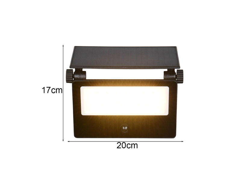 Solarstrahler MOURA außen mit Bewegungsmelder, Breite 20cm
