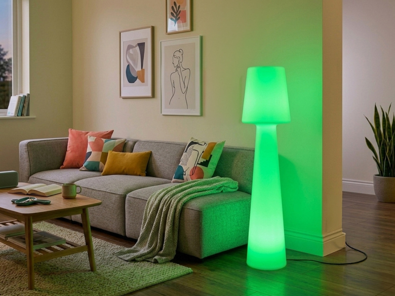 LED Außenstehleuchte mit Fernbedienung & RGBW Farbwechsel, Höhe 110cm