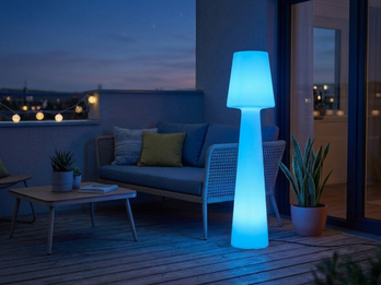 LED Außenstehleuchte mit Fernbedienung & RGBW Farbwechsel, Höhe 110cm