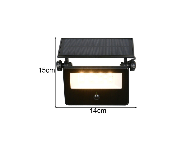 Solarstrahler MOURA außen mit Bewegungsmelder, Breite 14cm