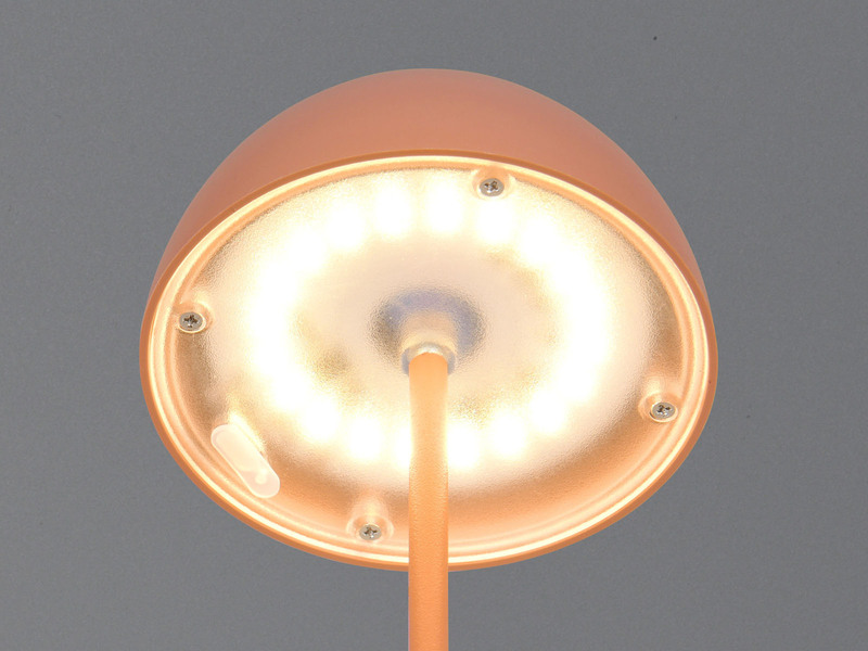 2er SET Akku LED Tischleuchten kabellos für Innen & Außen, Apricot - 20cm klein
