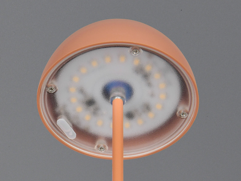 2er SET Akku LED Tischleuchten kabellos für Innen & Außen, Apricot - 20cm klein