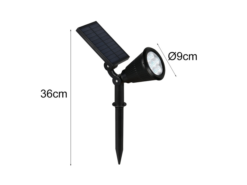 2er Set Solar Deko Gartenstrahler schwenkbar mit RGB Farbwechsel