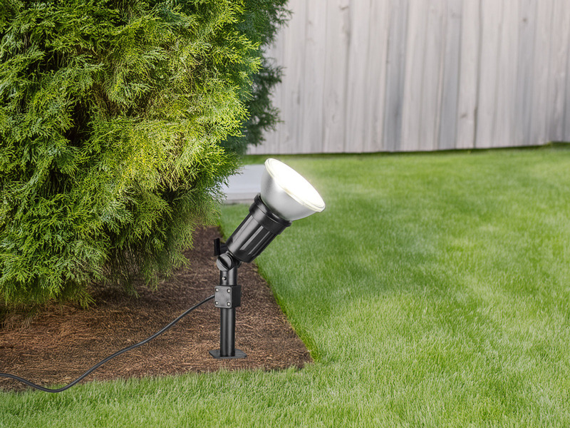 2er Set Schwenkbare Gartenstrahler mit Erdspieß & 2 Meter Anschlusskabel, H:51cm