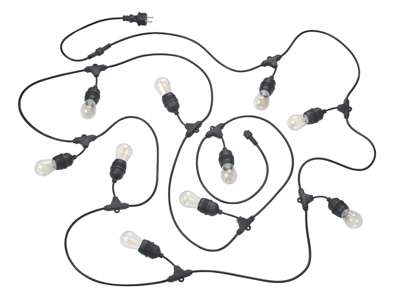 Outdoor Lichterkette CHAIN mit Netzstecker & 10 LEDs, Länge 6,5 Meter