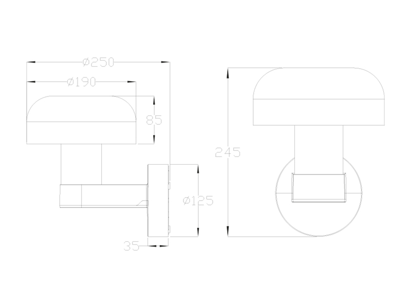 Moderne Außenwandleuchte FRASER Anthrazit & Betonoptik, Höhe 24cm