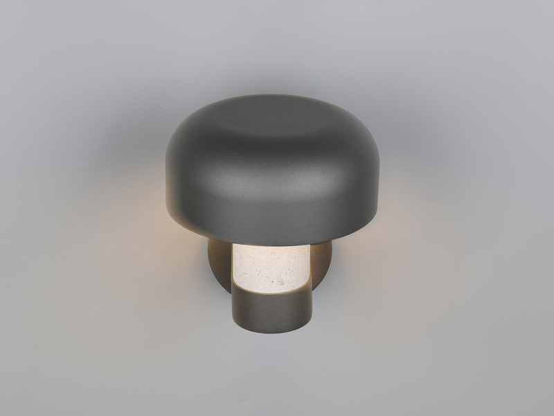 Außenwandleuchte FRASER Betonoptik mit Bewegungsmelder, H: 24cm