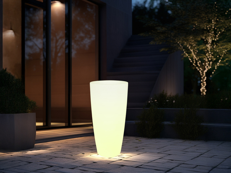 LED Blumentopfleuchte mit RGB Farbwechsel für Innen & Außen, Höhe 75cm