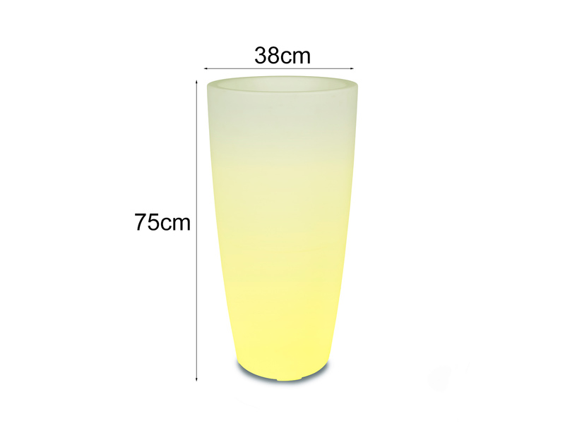 LED Blumentopfleuchte mit RGB Farbwechsel für Innen & Außen, Höhe 75cm