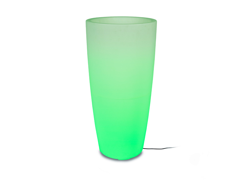 LED Blumentopfleuchte mit RGB Farbwechsel für Innen & Außen, Höhe 75cm