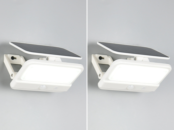 2er SET Solarstrahler außen mit Bewegungsmelder, Breite 14cm
