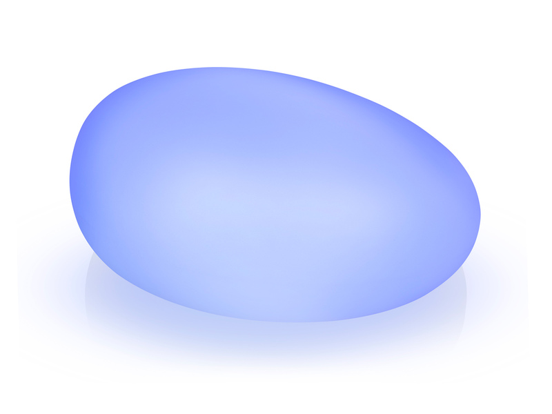 LED Solar Deko Steinleuchte mit RGB Farbwechsel über Touch, Breite 40cm