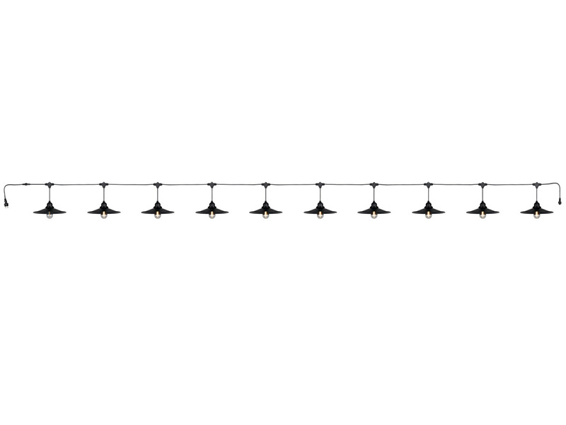 Outdoor Lichterkette CHAIN mit Netzstecker & 10 LEDs mit Schirm, 6,5 Meter