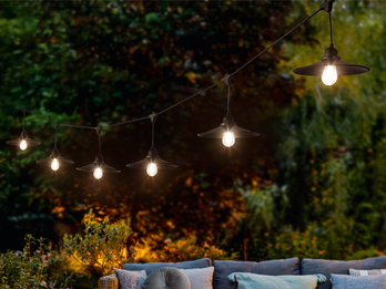 Outdoor Lichterkette CHAIN mit Netzstecker & 10 LEDs mit Schirm, 6,5 Meter