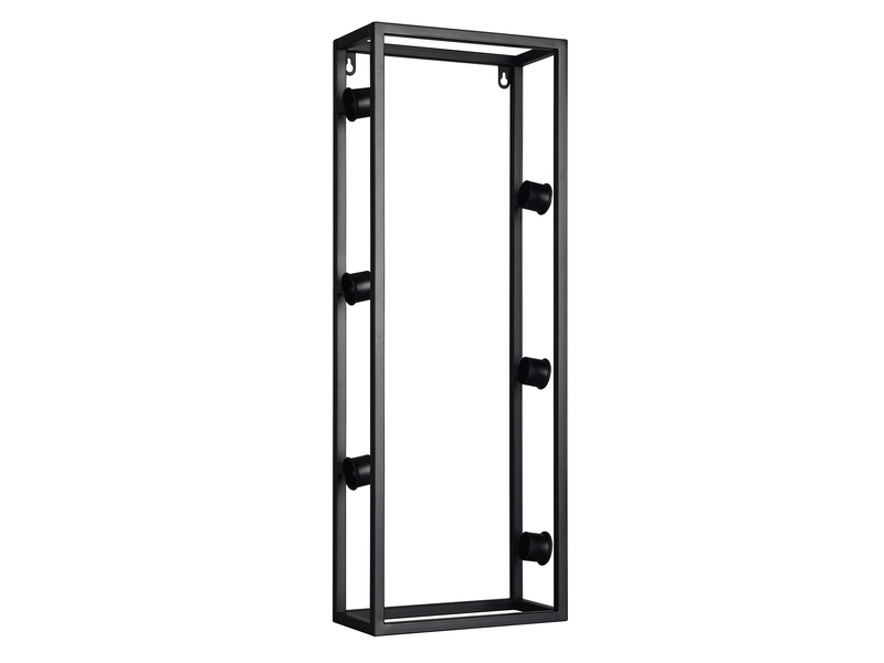 Weinregal ANNABELL Schwarz aus Metall für 6 Flaschen, Höhe 70cm