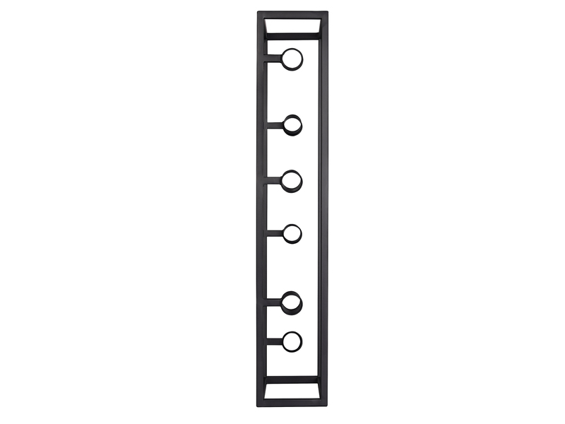 Weinregal ANNABELL Schwarz aus Metall für 6 Flaschen, Höhe 70cm