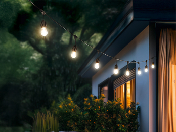 Outdoor Lichterkette mit Netzstecker & Funkschalter & 10 LEDs, 6,5 Meter