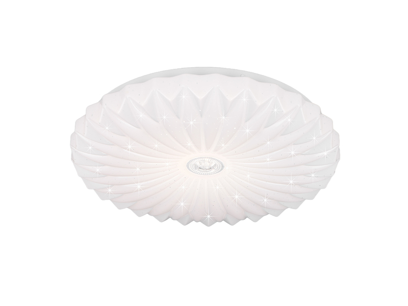 LED Deckenleuchte ATARIS flach mit Fernbedienung Weiß, Ø 38cm
