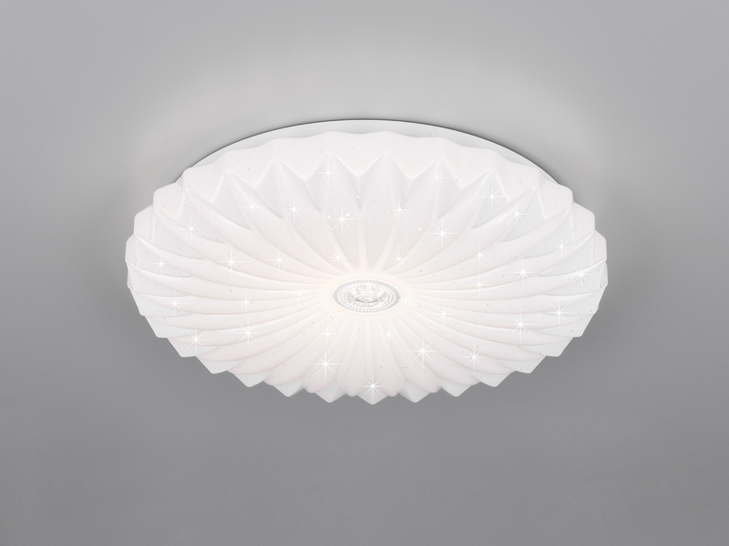 LED Deckenleuchte ATARIS flach mit Fernbedienung Weiß, Ø 38cm