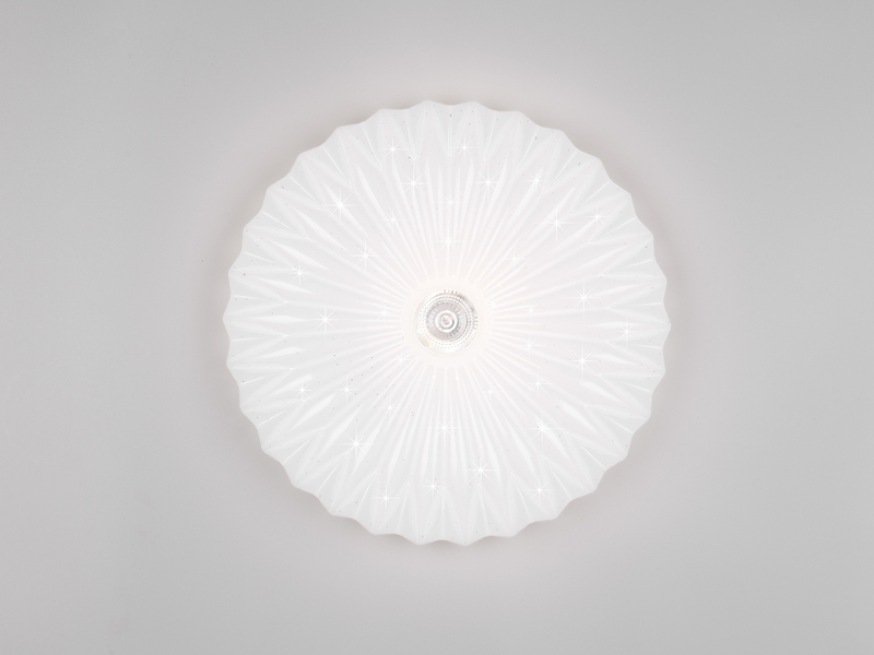 LED Deckenleuchte ATARIS flach mit Fernbedienung Weiß, Ø 38cm