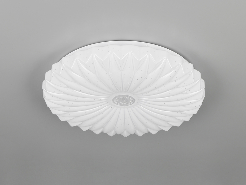 LED Deckenleuchte ATARIS flach mit Fernbedienung Weiß, Ø 38cm