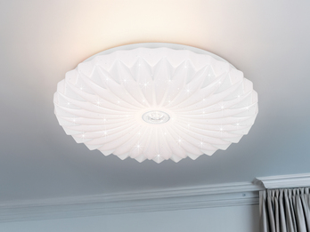 LED Deckenleuchte ATARIS flach mit Fernbedienung Weiß, Ø 38cm
