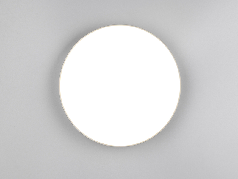 Flache LED Deckenleuchte SPICA in Titan, IP44 Badezimmer geeignet, Ø 27cm