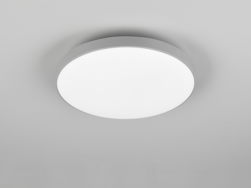 Flache LED Deckenleuchte SPICA in Titan, IP44 Badezimmer geeignet, Ø 27cm