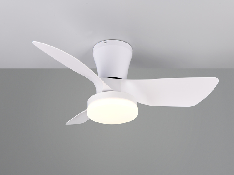 Deckenventilator RANDERS mit Licht und Fernbedienung in Weiß, Ø 76cm