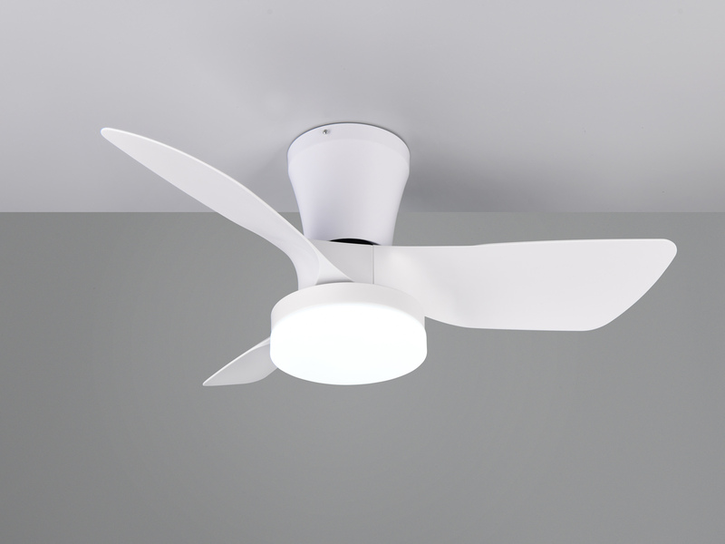 Deckenventilator RANDERS mit Licht und Fernbedienung in Weiß, Ø 76cm