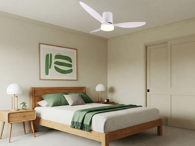 Deckenventilator GÖTEBORG mit Licht und Fernbedienung in Weiß, Ø 132cm