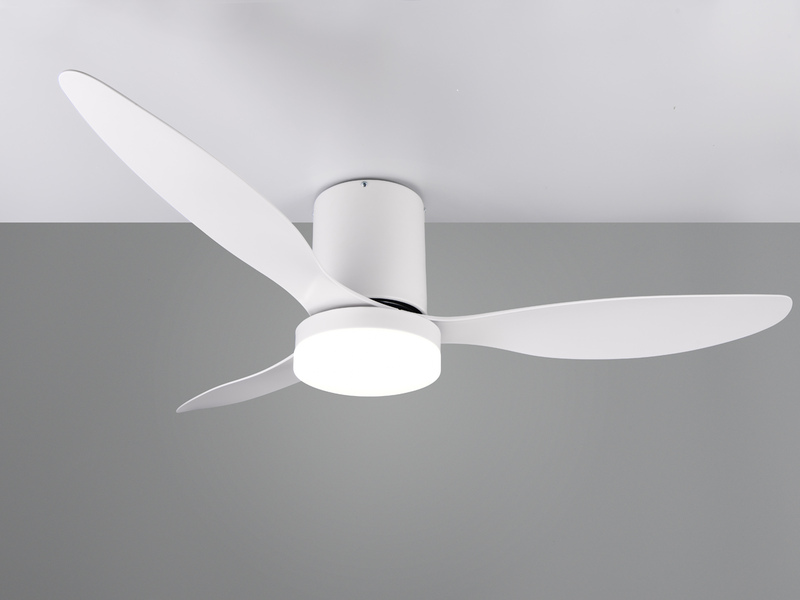 Deckenventilator GÖTEBORG mit Licht und Fernbedienung in Weiß, Ø 132cm