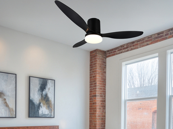 Deckenventilator GÖTEBORG mit Licht und Fernbedienung in Schwarz, Ø 132cm
