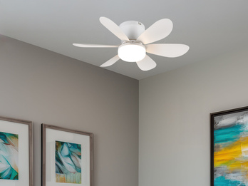 Deckenventilator LUND mit Licht und Fernbedienung in Weiß, dimmbar Ø 53cm