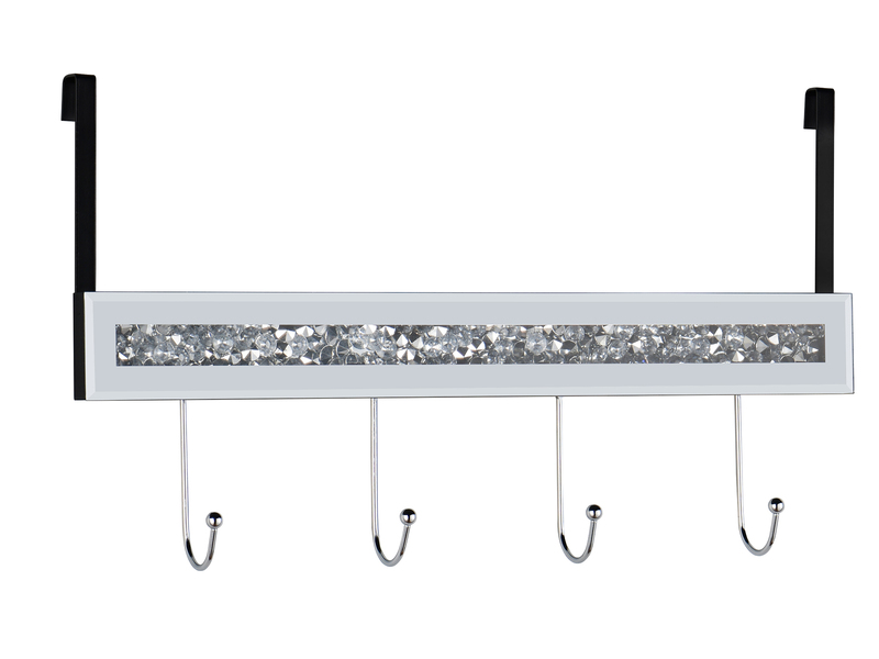 Türgarderobe GLITTY mit Spiegelglas und Glitzereffekt, Breite 40cm