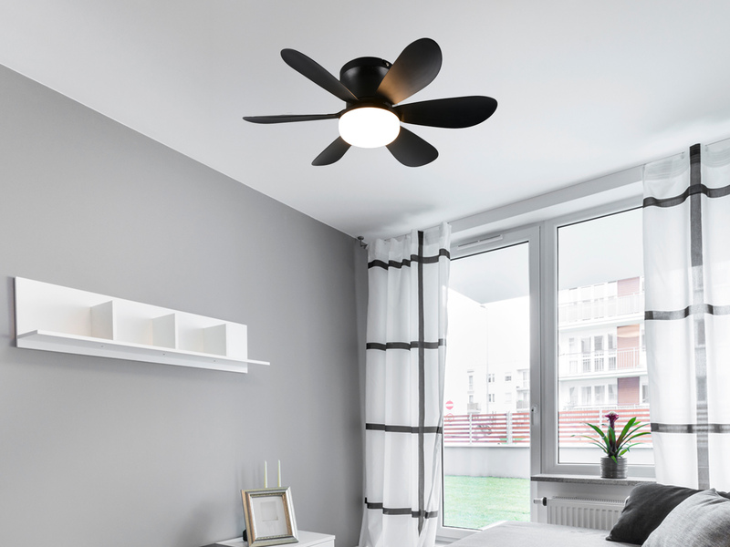 Deckenventilator LUND mit Licht und Fernbedienung in Schwarz, dimmbar Ø 53cm