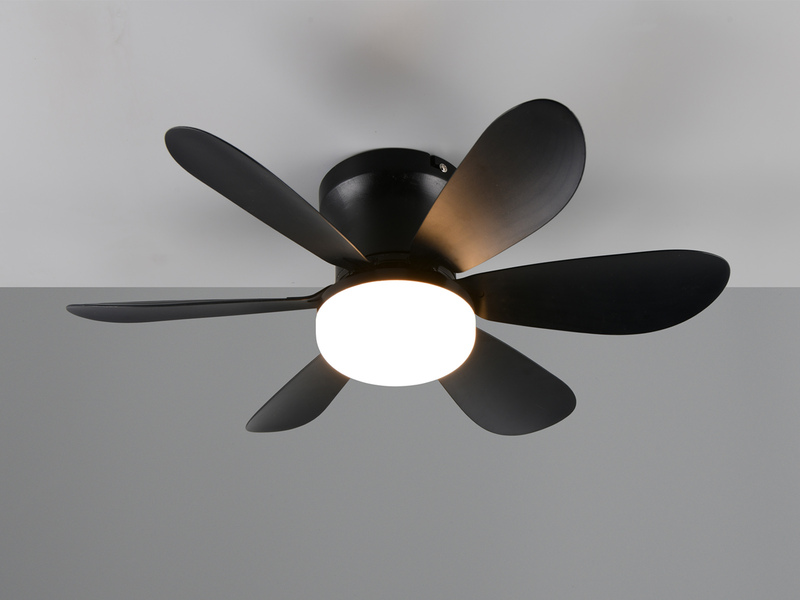 Deckenventilator LUND mit Licht und Fernbedienung in Schwarz, dimmbar Ø 53cm