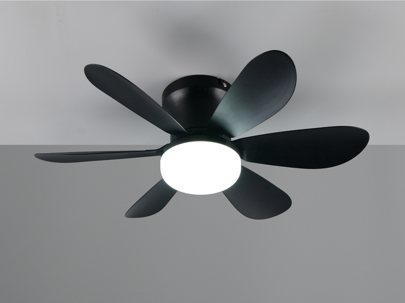 Deckenventilator LUND mit Licht und Fernbedienung in Schwarz, dimmbar Ø 53cm