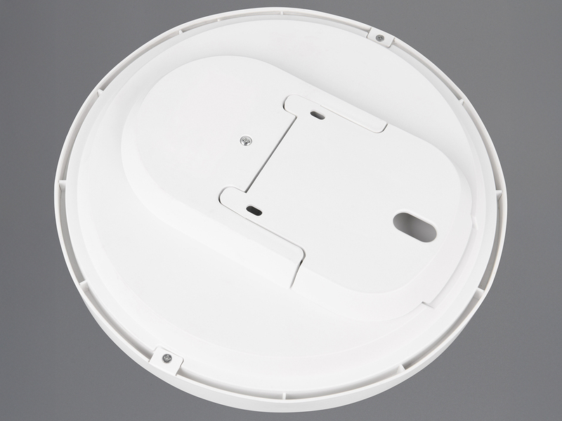 Flache LED Deckenleuchte SPICA in Schwarz, IP44 Badezimmer geeignet, Ø 27cm