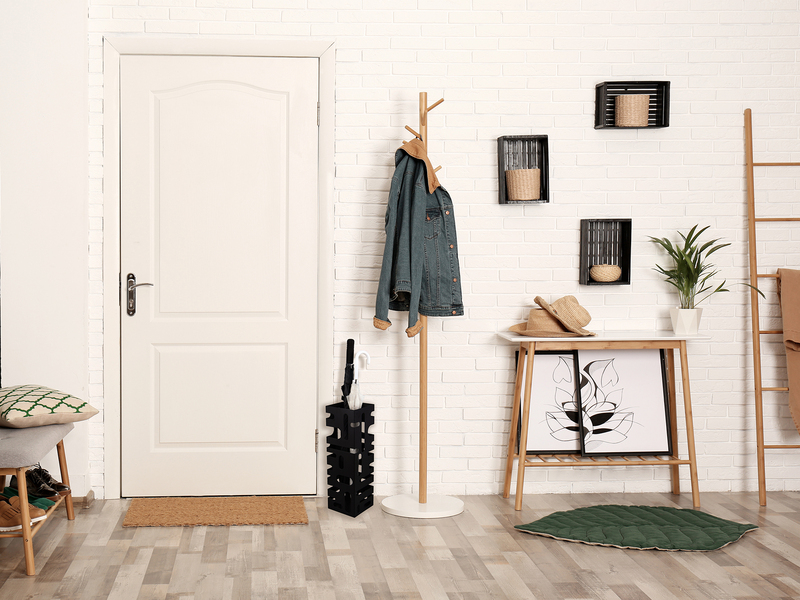 Schirmständer IRIS für Regenschirme aus Metall in Schwarz, Höhe 49cm