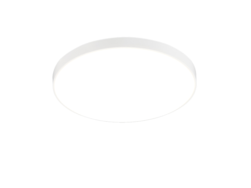Flache LED Deckenleuchte SPICA in Weiß, IP44 Badezimmer geeignet, Ø 27cm