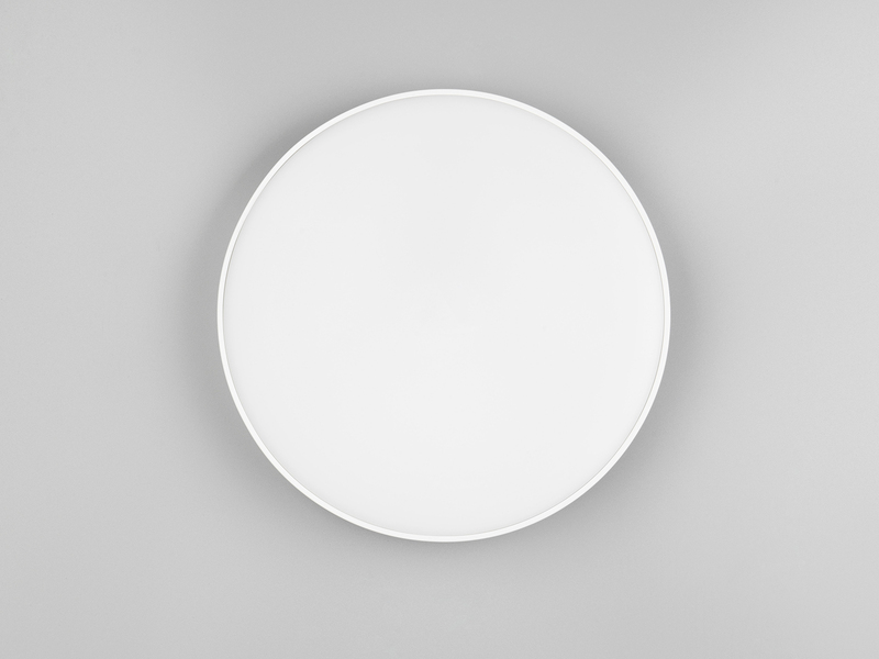 Flache LED Deckenleuchte SPICA in Weiß, IP44 Badezimmer geeignet, Ø 27cm
