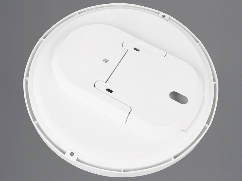 Flache LED Deckenleuchte SPICA in Weiß, IP44 Badezimmer geeignet, Ø 27cm