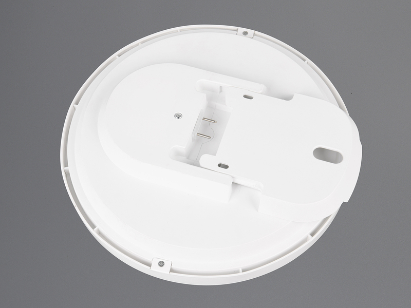 Flache LED Deckenleuchte SPICA in Weiß, IP44 Badezimmer geeignet, Ø 27cm