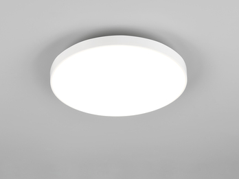 Flache LED Deckenleuchte SPICA in Weiß, IP44 Badezimmer geeignet, Ø 27cm