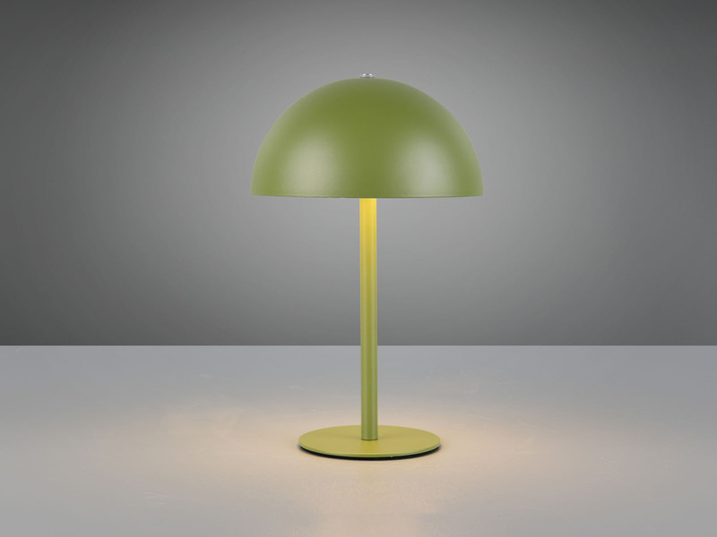 Akku Tischleuchte MUNOZ Grün, Touch dimmbar, USB aufladbar, 21cm klein